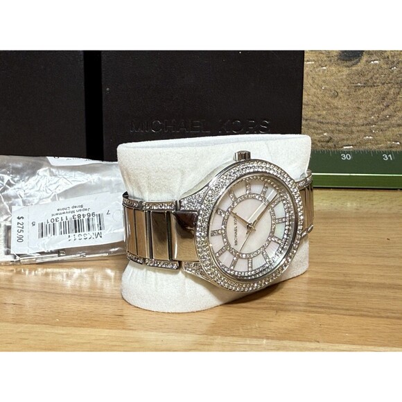 NEW -Michael Kors Women's MK3311 KerryCrystal Stainless steel Watch $275.00 Tag - Picture 13 of 15